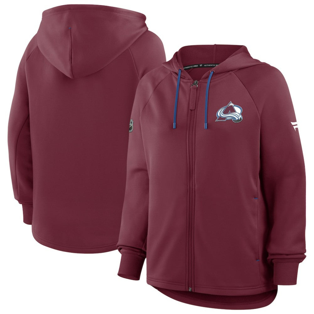 Colorado Avalanche Fanatics Women's Authentic Pro Rink Raglan Full-Zip Hoodie -  NHL Hoodies