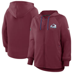 Colorado Avalanche Fanatics Women's Authentic Pro Rink Raglan Full-Zip Hoodie -  NHL Hoodies