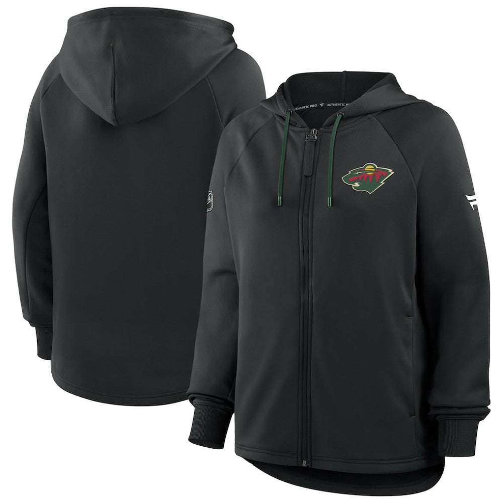 Minnesota Wild Fanatics Women's Authentic Pro Rink Raglan Full-Zip Hoodie -  NHL Hoodies