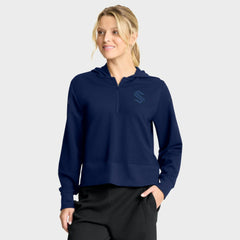 Seattle Kraken Fanatics Women's Authentic Pro Road Tri-Blend Quarter-Zip Hoodie -  NHL Hoodies
