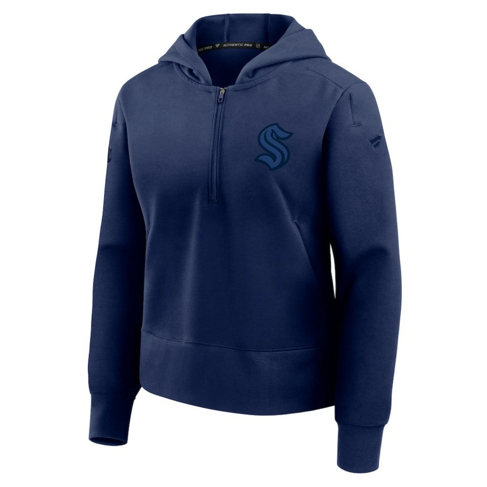 Seattle Kraken Fanatics Women's Authentic Pro Road Tri-Blend Quarter-Zip Hoodie -  NHL Hoodies