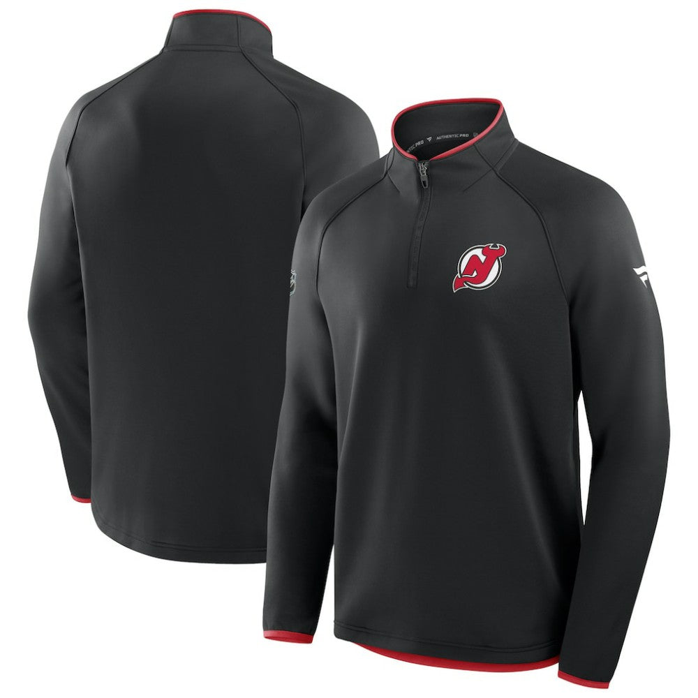 New Jersey Devils Fanatics Authentic Pro Rink Raglan Quarter-Zip Pullover -  NHL Jerseys