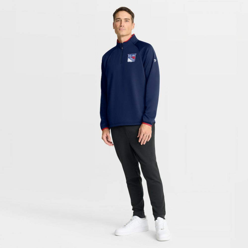 New York Rangers Fanatics Authentic Pro Rink Raglan Quarter-Zip Pullover -  NHL Pullover