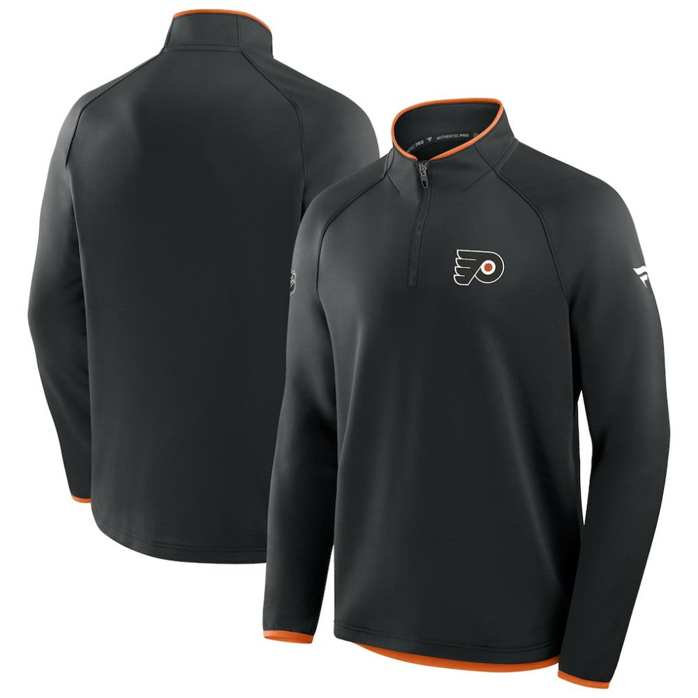 Philadelphia Flyers Fanatics Authentic Pro Rink Raglan Quarter-Zip Pullover -  NHL Pullover