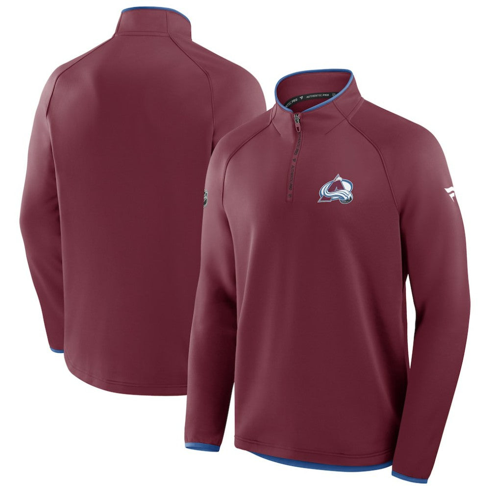 Colorado Avalanche Fanatics Authentic Pro Rink Raglan Quarter-Zip Pullover -  NHL Pullover