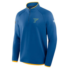St. Louis Blues Fanatics Authentic Pro Rink Raglan Quarter-Zip Pullover -  NHL Pullover