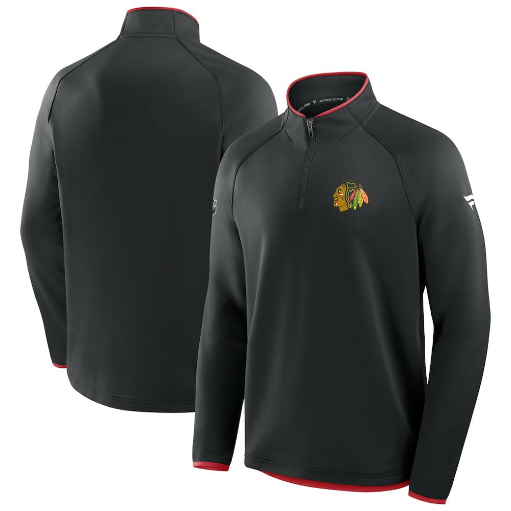 Chicago Blackhawks Fanatics Authentic Pro Rink Raglan Quarter-Zip Pullover -  NHL Pullover