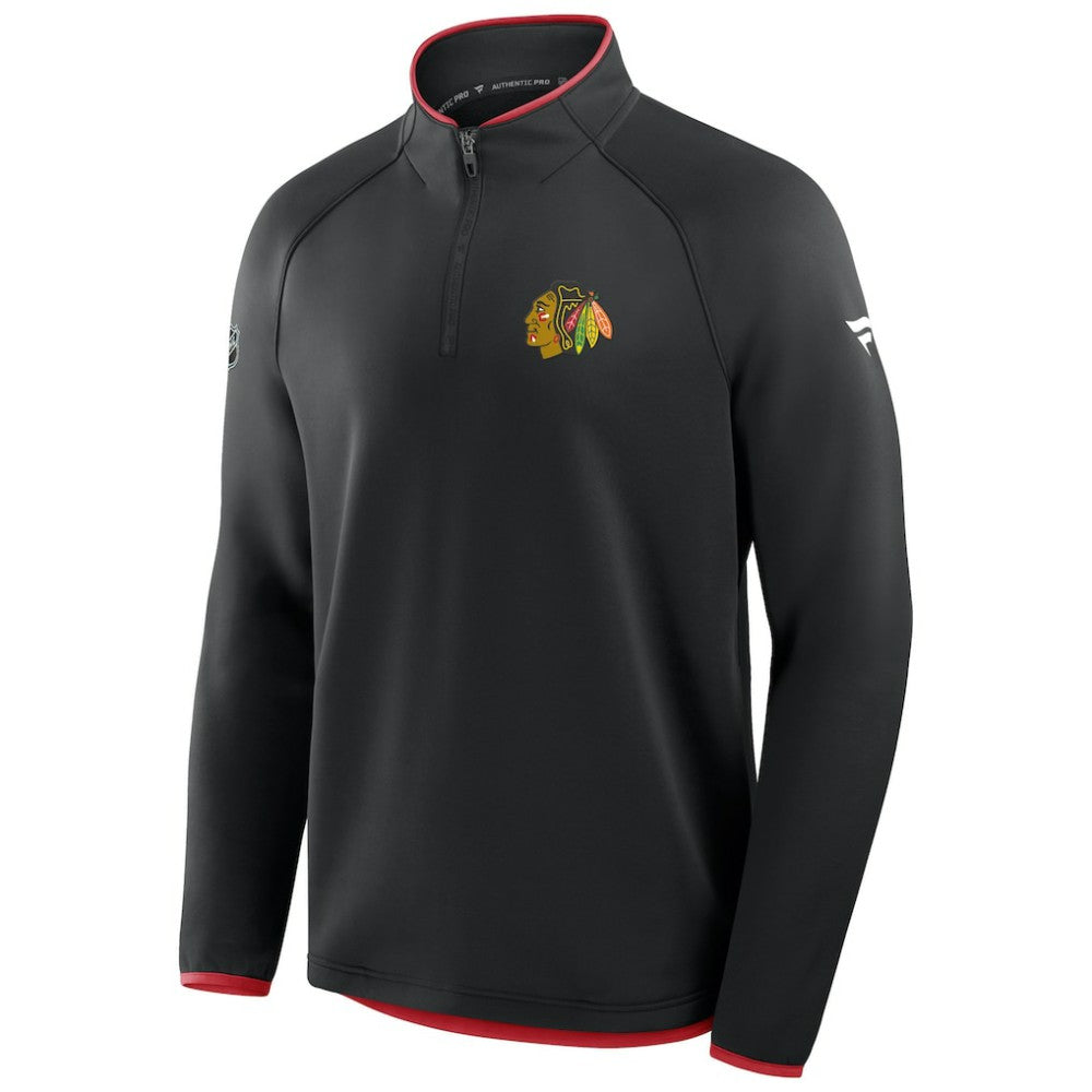 Chicago Blackhawks Fanatics Authentic Pro Rink Raglan Quarter-Zip Pullover -  NHL Pullover