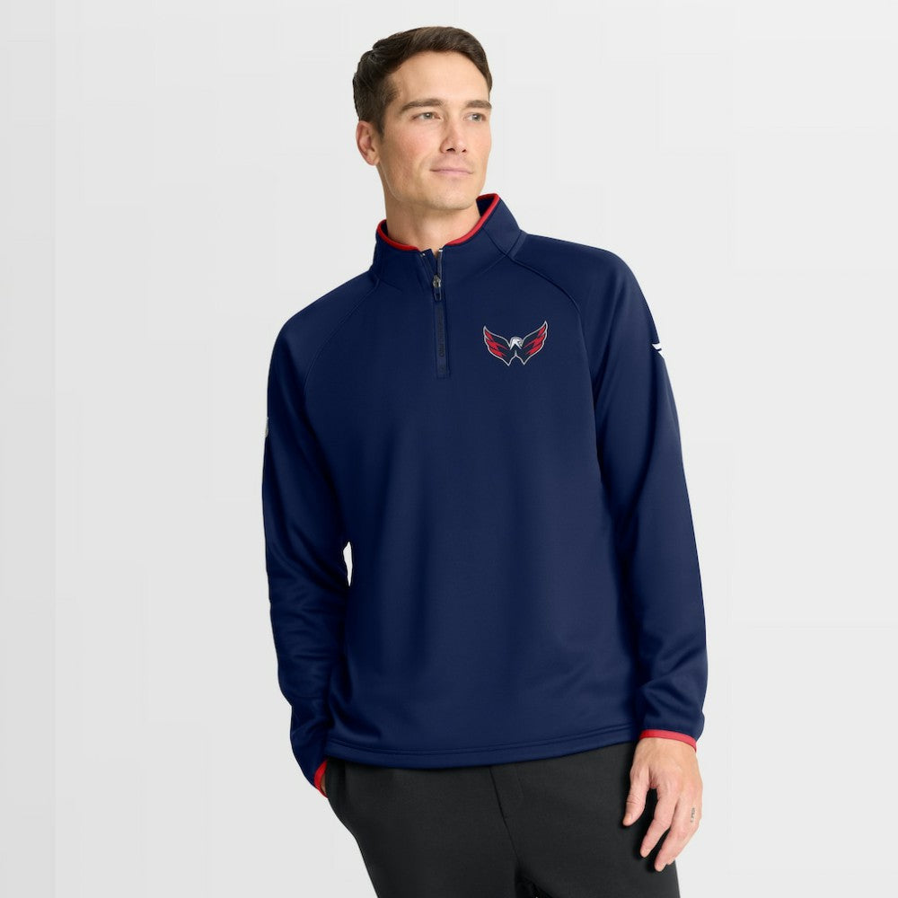 Washington Capitals Fanatics Authentic Pro Rink Raglan Quarter-Zip Pullover -  NHL Pullover