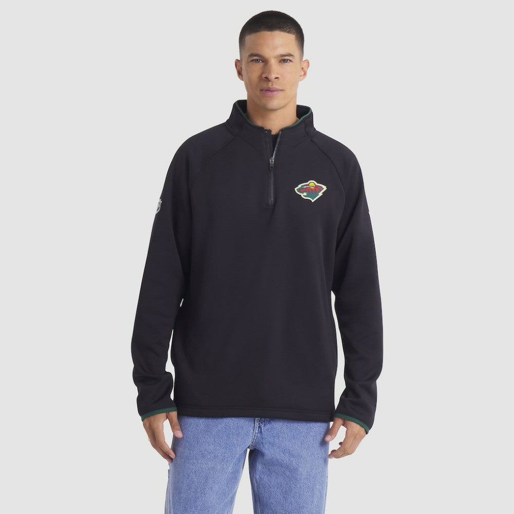 Minnesota Wild Fanatics Authentic Pro Rink Raglan Quarter-Zip Pullover -  NHL Pullover