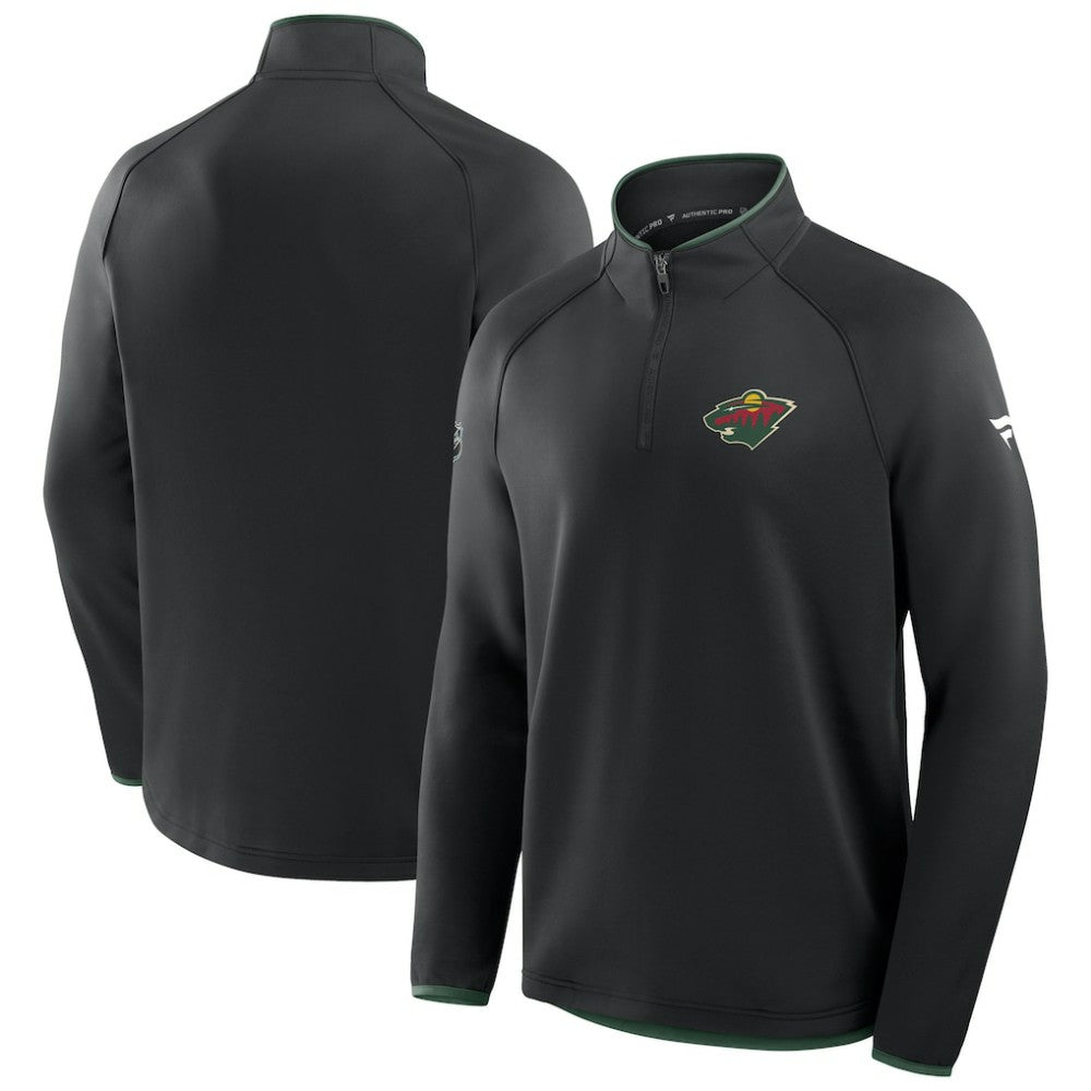 Minnesota Wild Fanatics Authentic Pro Rink Raglan Quarter-Zip Pullover -  NHL Pullover
