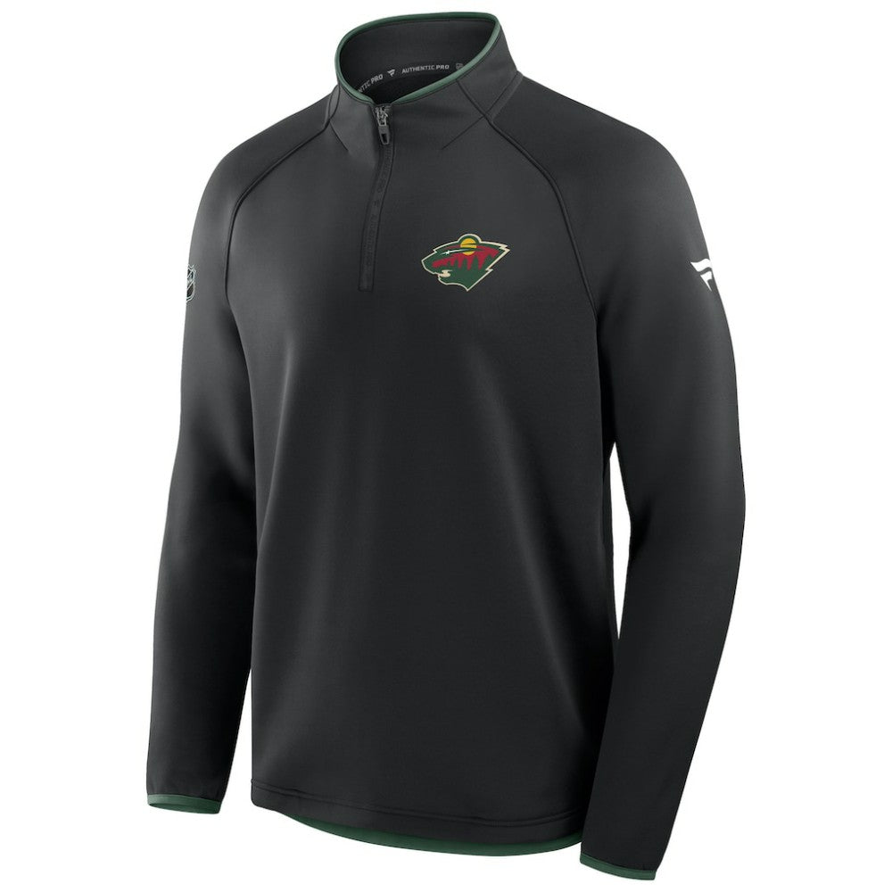 Minnesota Wild Fanatics Authentic Pro Rink Raglan Quarter-Zip Pullover -  NHL Pullover