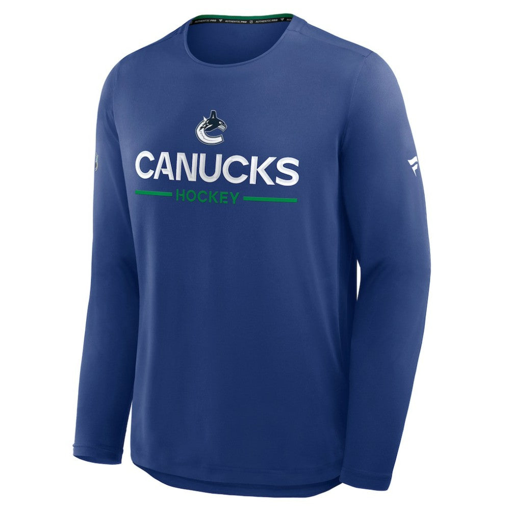 Vancouver Canucks Fanatics Authentic Pro Rink Tech Long Sleeve T-Shirt -  NHL T-shirts