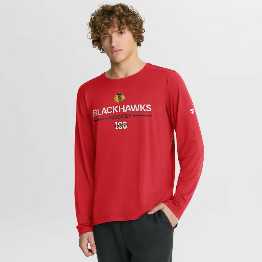 Chicago Blackhawks Fanatics Authentic Pro Centennial Rink Tech Long Sleeve T-Shirt -  NHL T-shirts