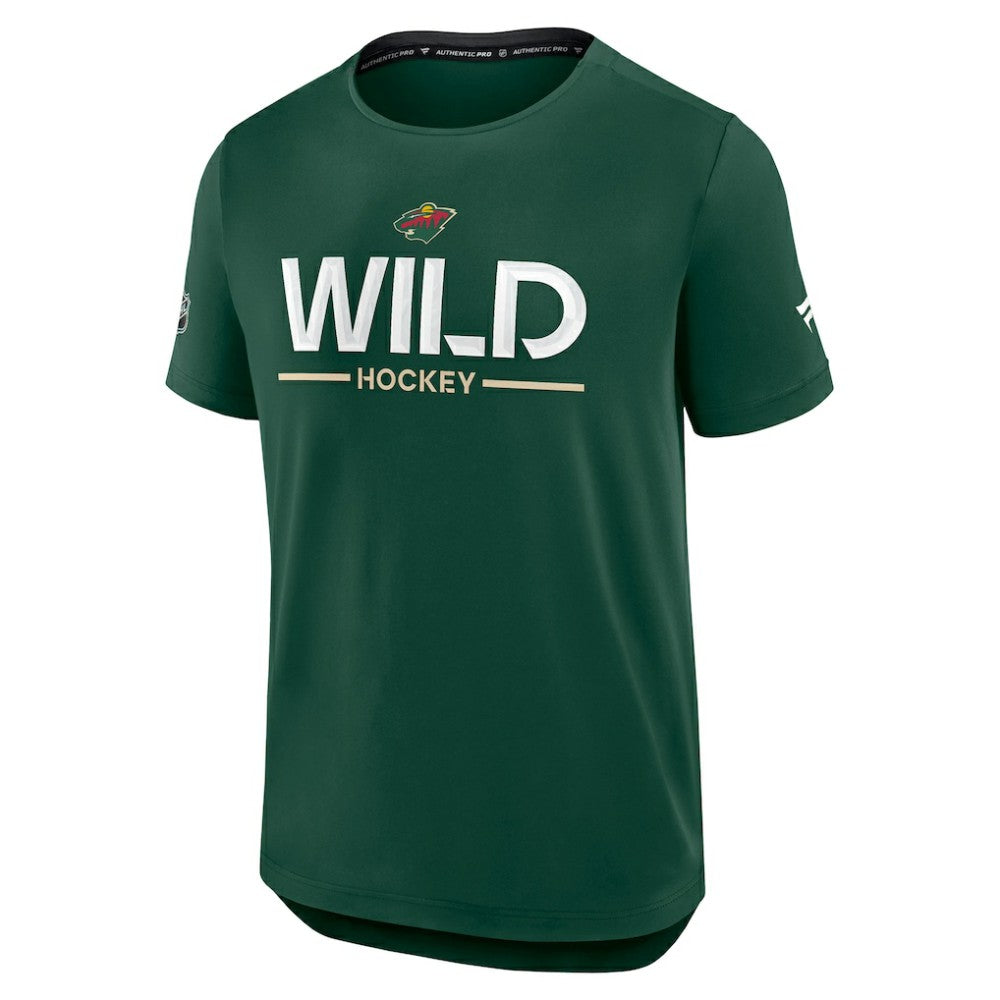 Minnesota Wild Fanatics Authentic Pro Rink Tech T-Shirt -  NHL T-shirts
