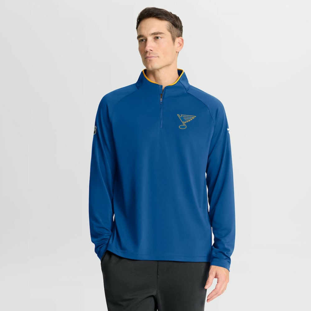 St. Louis Blues Fanatics Authentic Pro Rink Training Quarter-Zip Pullover -  NHL Pullover