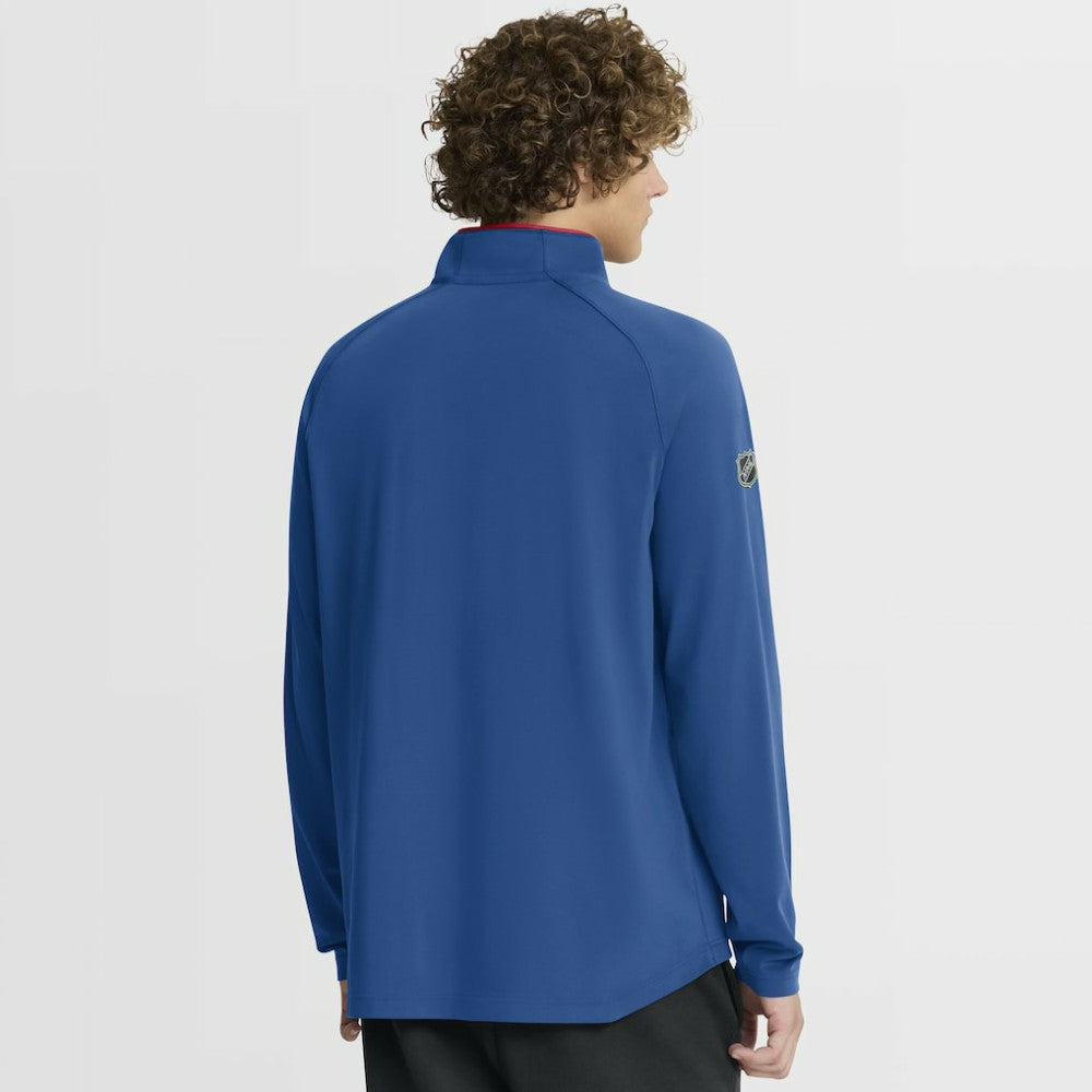 New York Rangers Fanatics Authentic Pro Rink Training Centennial Raglan Quarter-Zip Pullover -  NHL Pullover