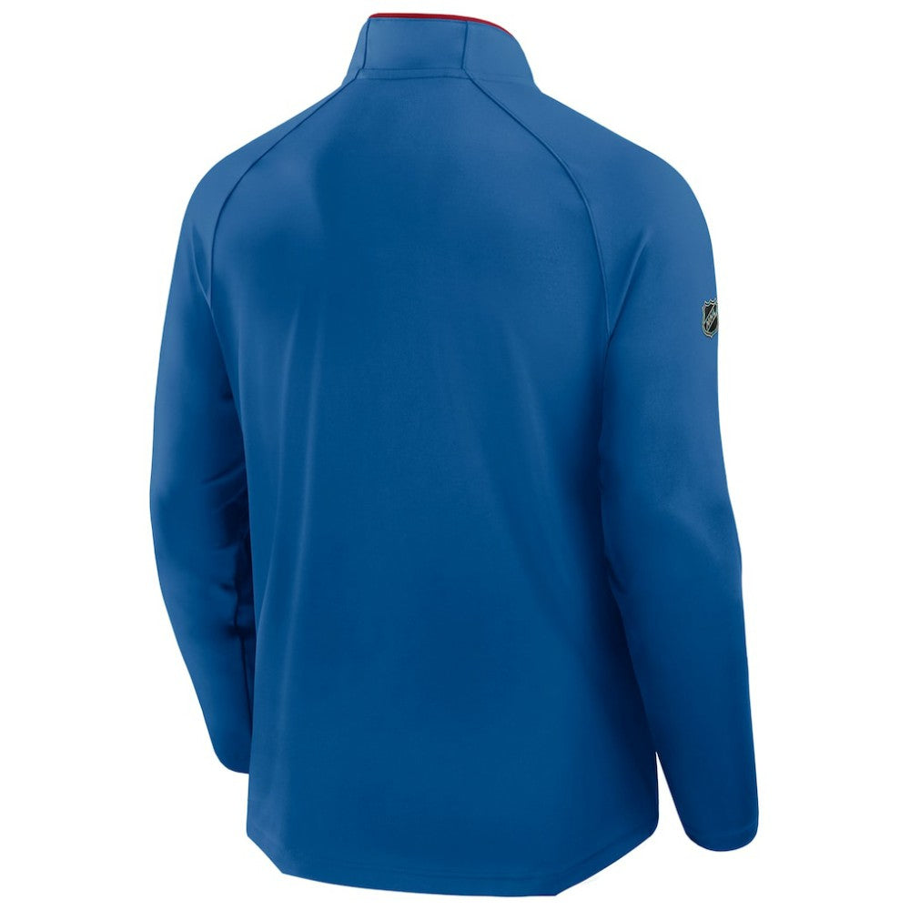 New York Rangers Fanatics Authentic Pro Rink Training Centennial Raglan Quarter-Zip Pullover -  NHL Pullover