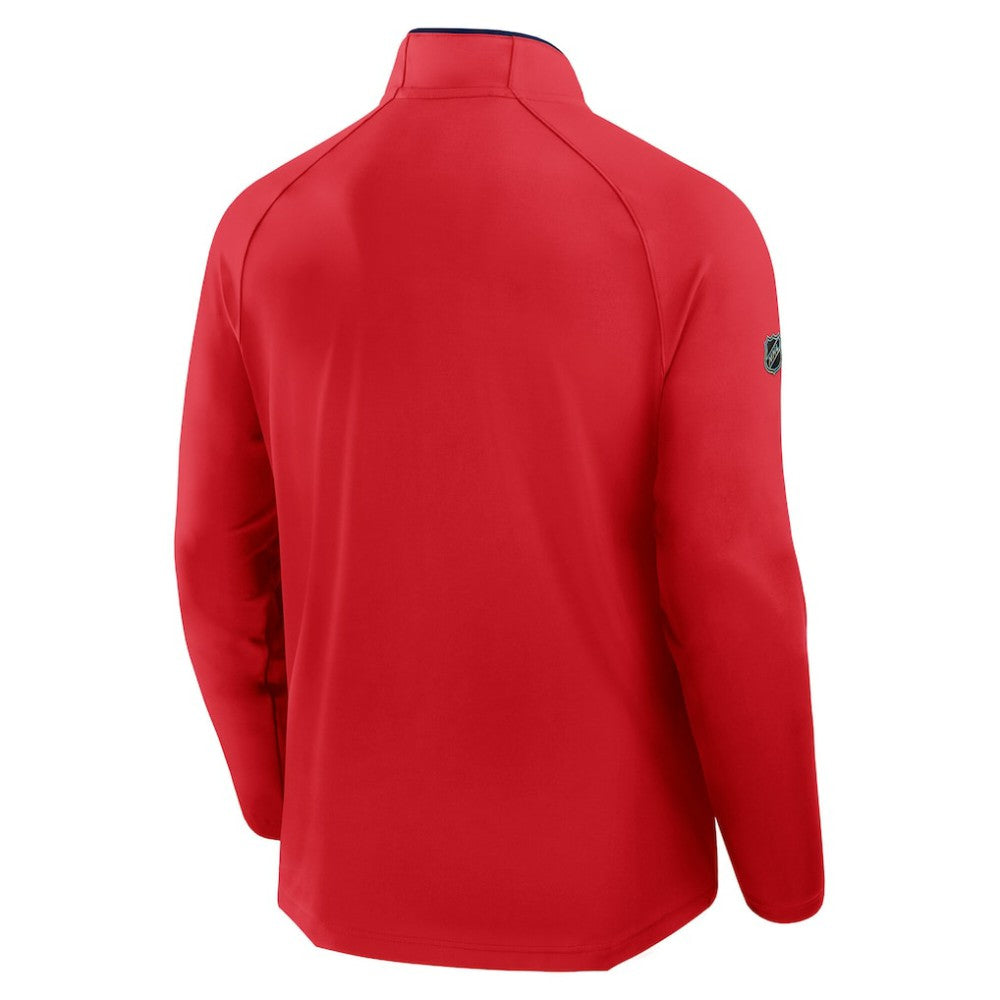 Chicago Blackhawks Fanatics Authentic Pro Rink Training Centennial Raglan Quarter-Zip Pullover -  NHL Pullover