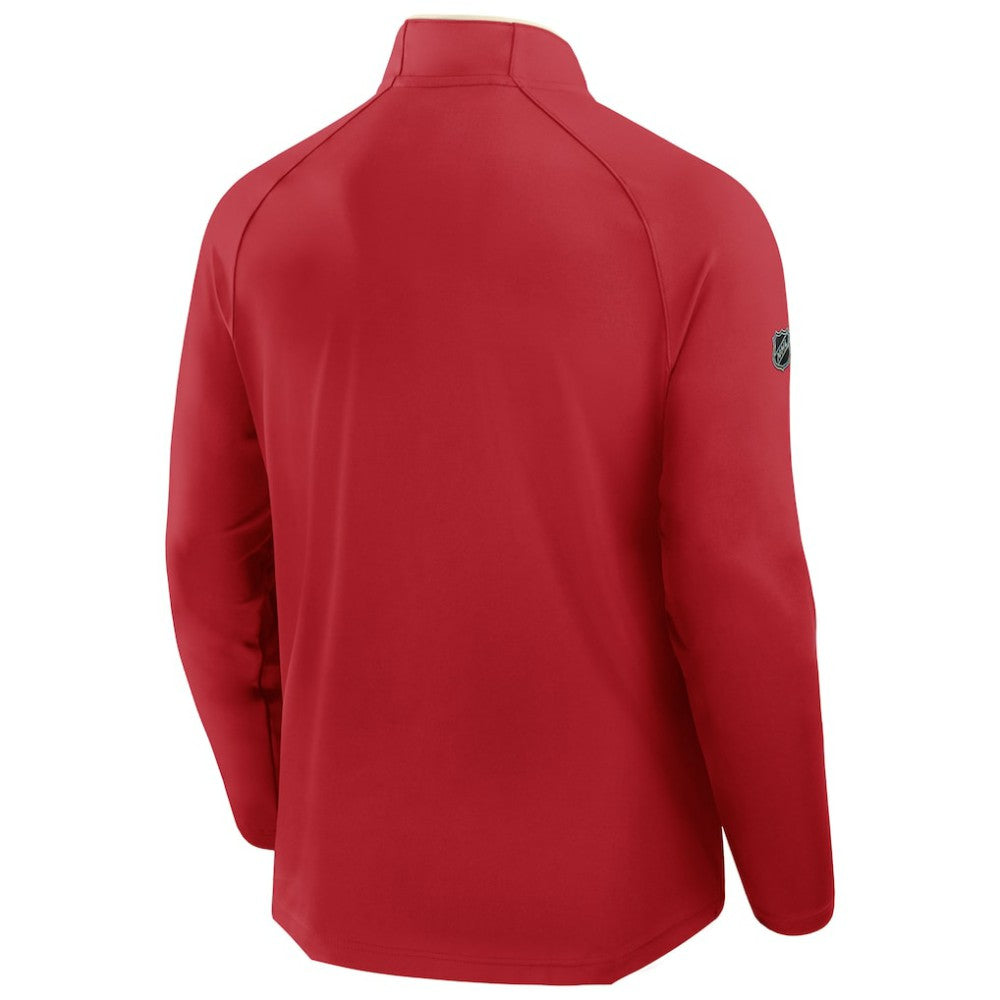 Detroit Red Wings Fanatics Authentic Pro Rink Training Centennial Raglan Quarter-Zip Pullover -  NHL Pullover