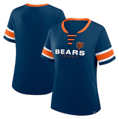 Chicago Bears Women's Redzone Draw Play Athena Lace-Up T-Shirt | NFL New