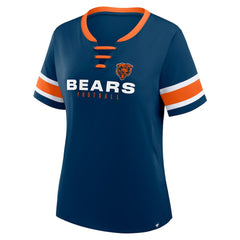 Chicago Bears Women's Redzone Draw Play Athena Lace-Up T-Shirt | NFL New