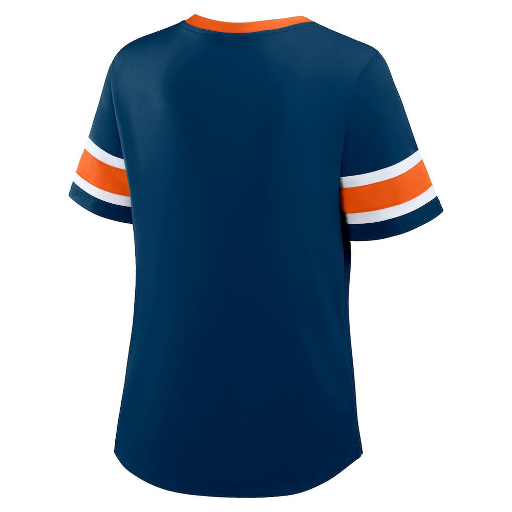 Chicago Bears Women's Redzone Draw Play Athena Lace-Up T-Shirt | NFL New