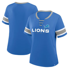Detroit Lions Women's Redzone Draw Play Athena Lace-Up T-Shirt | NFL Near me