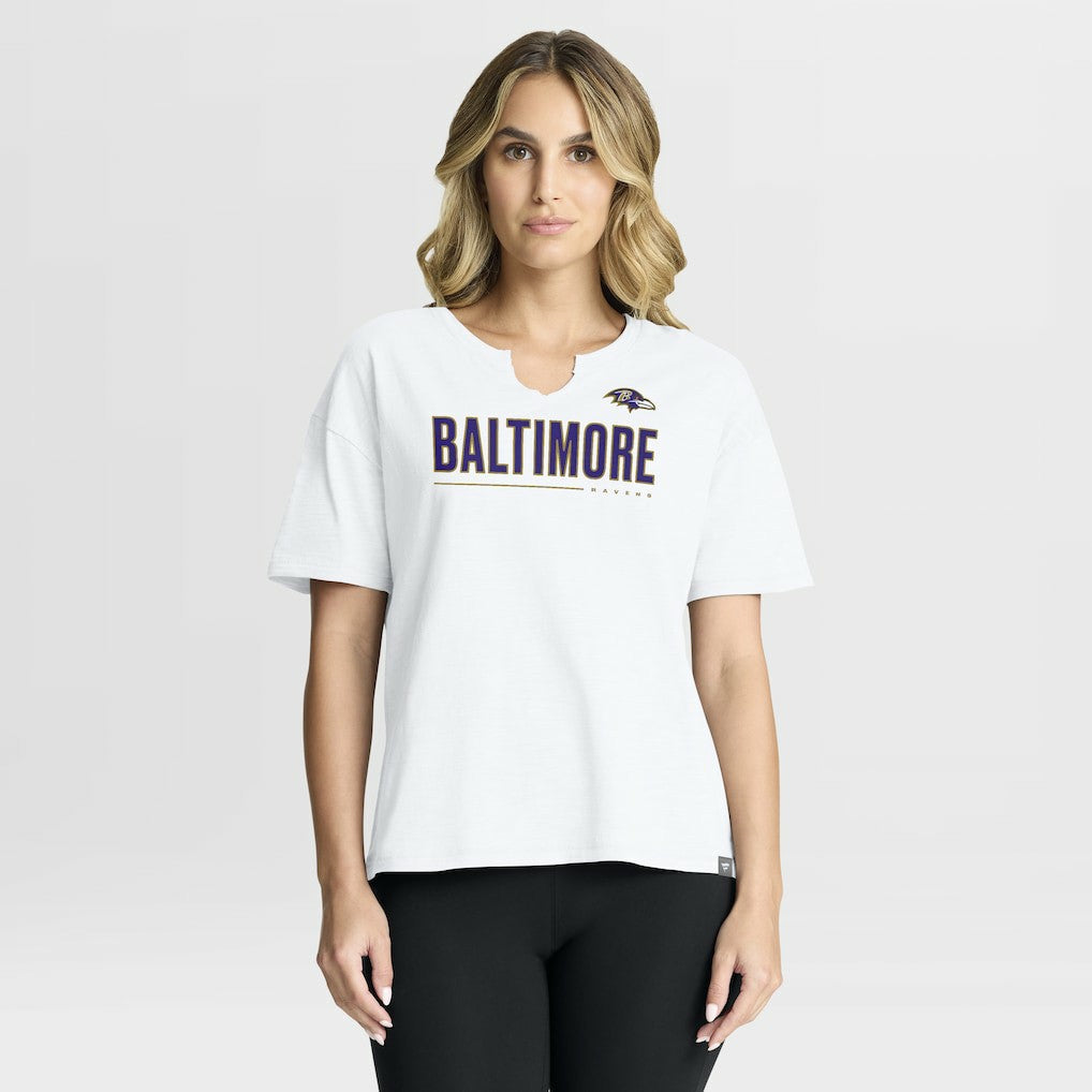 Baltimore Ravens Women's Redzone Slub Boxy T-Shirt | NFL New