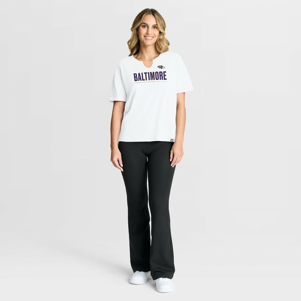 Baltimore Ravens Women's Redzone Slub Boxy T-Shirt | NFL New