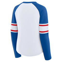 Buffalo Bills Women's Redzone Blitz Package Raglan Lace-Up V-Neck Long Sleeve T-Shirt | NFL Hot