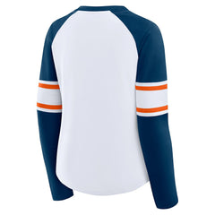 Chicago Bears Women's Redzone Blitz Package Raglan Lace-Up V-Neck Long Sleeve T-Shirt | NFL Hot