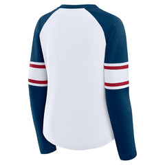 Houston Texans Women's Redzone Blitz Package Raglan Lace-Up V-Neck Long Sleeve T-Shirt | NFL Sale