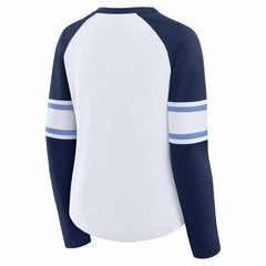 Tennessee Titans Women's Redzone Blitz Package Raglan Lace-Up V-Neck Long Sleeve T-Shirt | NFL Online