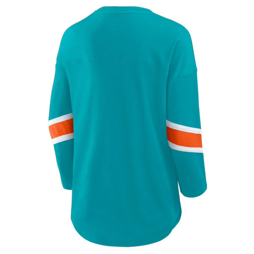 Miami Dolphins Women's Redzone 3/4-Sleeve T-Shirt | NFL US