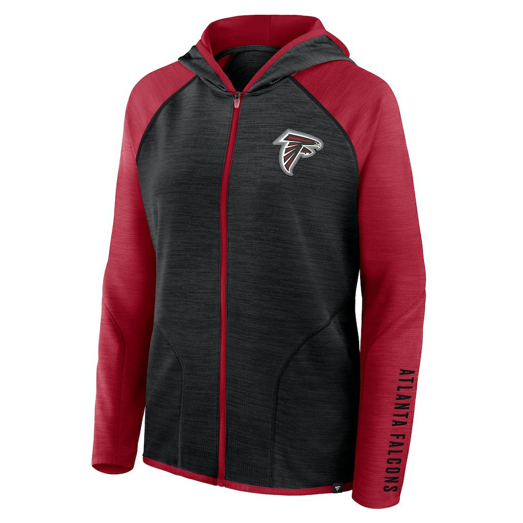 Atlanta Falcons Women's Redzone End Around Pass Raglan Full-Zip Hoodie | NFL US