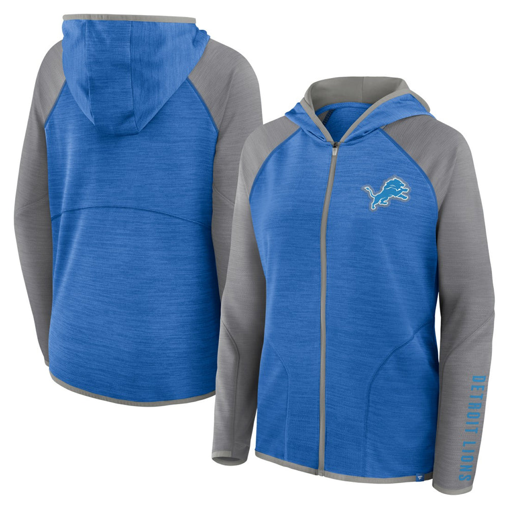 Detroit Lions Women's Redzone End Around Pass Raglan Full-Zip Hoodie | NFL Discount