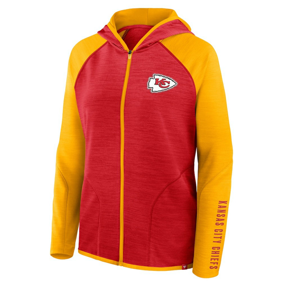Kansas City Chiefs Women's Redzone End Around Pass Raglan Full-Zip Hoodie | NFL US