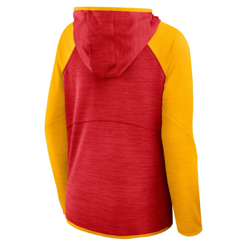 Kansas City Chiefs Women's Redzone End Around Pass Raglan Full-Zip Hoodie | NFL US