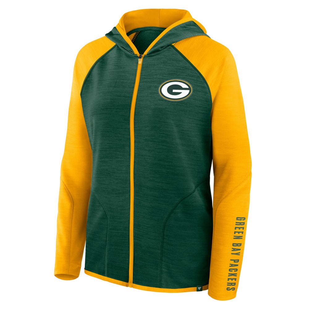Green Bay Packers Women's Redzone End Around Pass Raglan Full-Zip Hoodie | NFL Near me