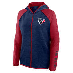 Houston Texans Women's Redzone End Around Pass Raglan Full-Zip Hoodie | NFL Hot