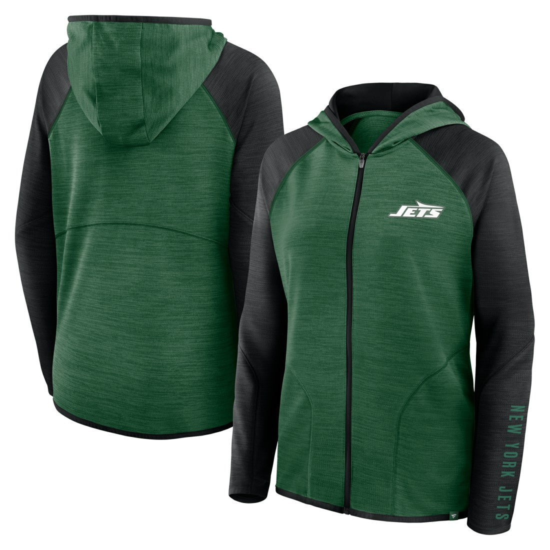 New York Jets Women's Redzone End Around Pass Raglan Full-Zip Hoodie | NFL On sale