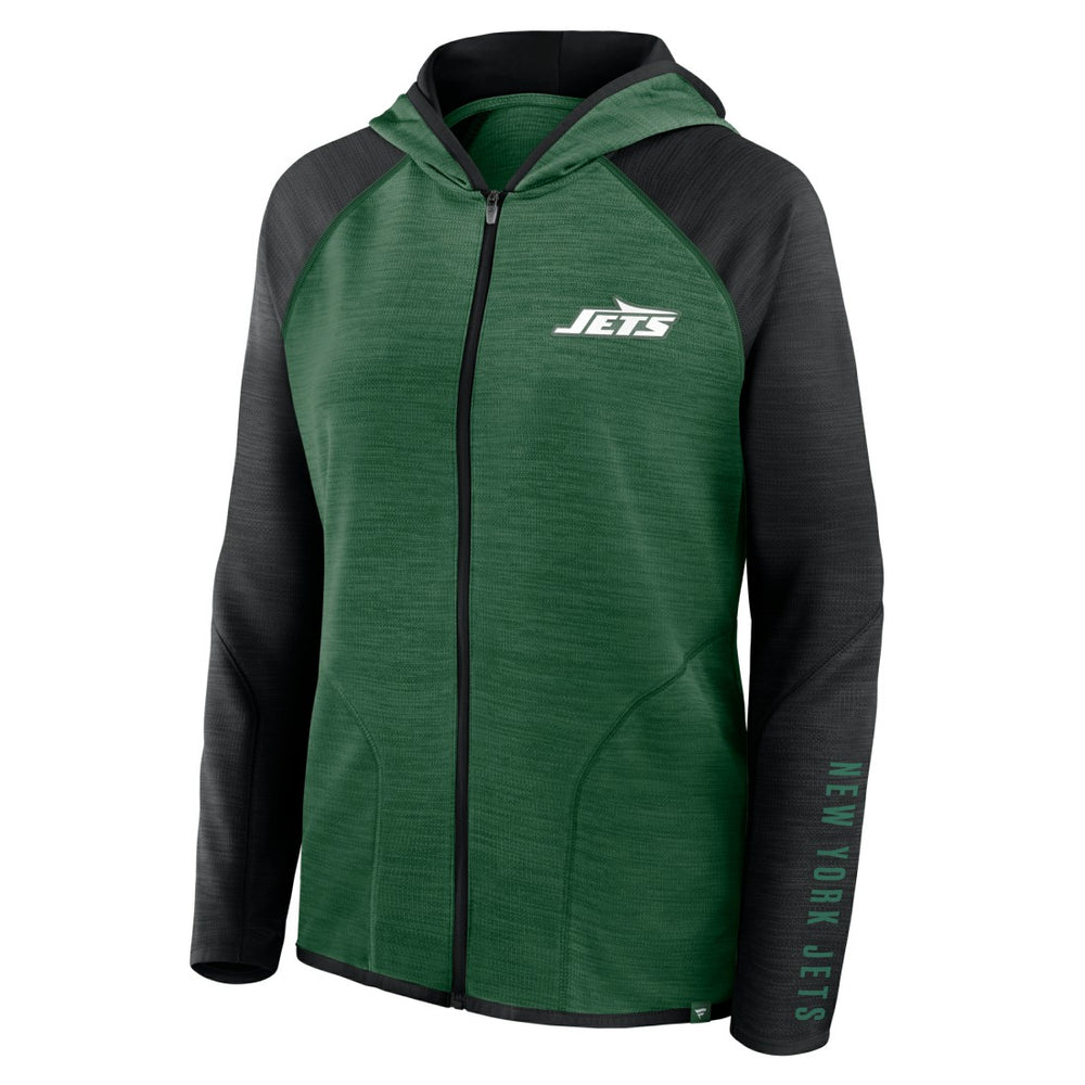 New York Jets Women's Redzone End Around Pass Raglan Full-Zip Hoodie | NFL On sale