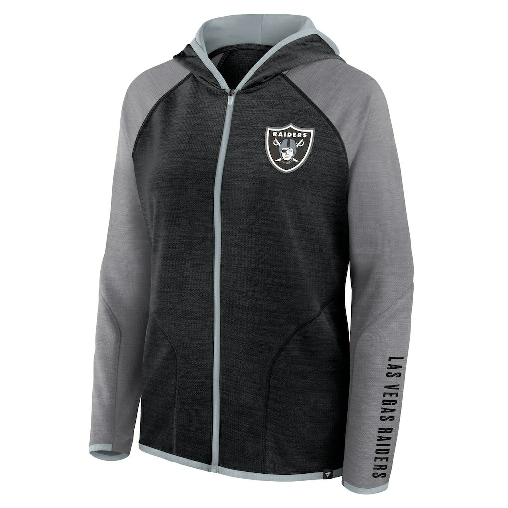 Las Vegas Raiders Women's Redzone End Around Pass Raglan Full-Zip Hoodie | NFL Near me