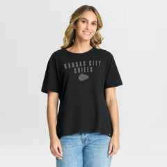 Kansas City Chiefs Women's Blackout Kneel Down Legacy T-Shirt | NFL Near me