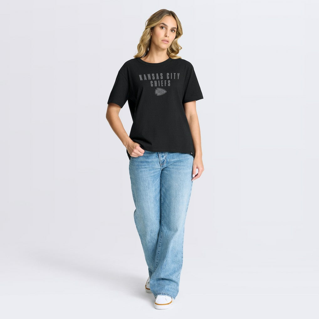 Kansas City Chiefs Women's Blackout Kneel Down Legacy T-Shirt | NFL Near me