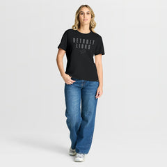 Detroit Lions Women's Blackout Kneel Down Legacy T-Shirt | NFL Outlet