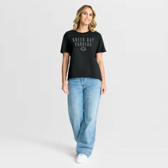 Green Bay Packers Women's Blackout Kneel Down Legacy T-Shirt | NFL US