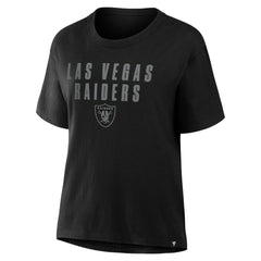 Las Vegas Raiders Women's Blackout Kneel Down Legacy T-Shirt | NFL Discount