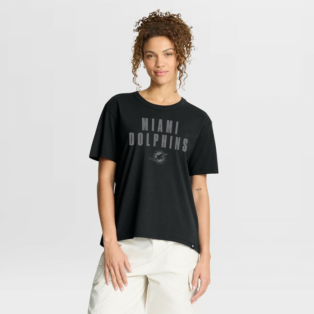 Miami Dolphins Women's Blackout Kneel Down Legacy T-Shirt | NFL On sale